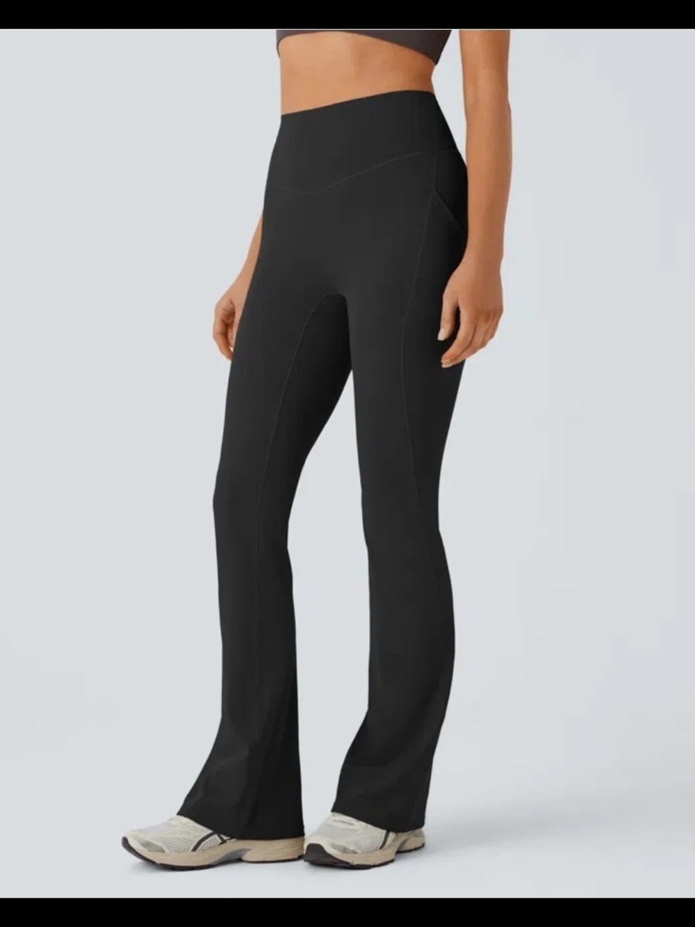 HALARA Black High-Rise Flare Leggings
